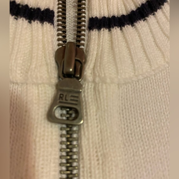 Polo Jeans Company white and navy sweater in size XL. NWOT - Picture 6 of 12